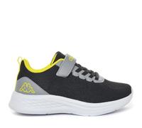 Kappa Logo Rostie Ev Kid Baskets Basses Confortables et Stylées, Couleur Noir et Citron Fluo, Taille 33