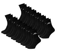 Kappa Lot de 12 paires de chaussettes de sport Noir 39/42