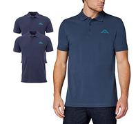 Kappa - Lot de 2 Polos Venist pour Homme - avec Logo imprimé - Polo Basique à Manches Courtes pour Le Sport, Les Loisirs et Le Bureau, Bleu, XXXXL
