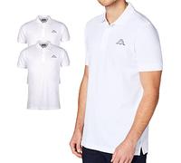 Kappa Lot de 2 polos Venist pour homme, en taille M à 5XL | Polo avec logo imprimé | Polos basiques pour hommes | Polo à manches courtes pour le sport, les loisirs et le bureau, Blanc., M