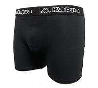 Kappa Lot de 6 boxers pour homme Underwear élastique extérieur Art. K1211 Basic Collection Coton élastique - Noir - S