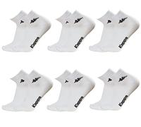 Kappa Lot de 6 paires de chaussettes courtes à la cheville unisexe - Art. K004 en coton. Disponible en blanc, noir, bleu et gris