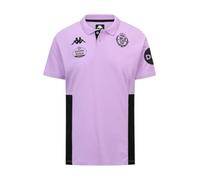 Kappa MINDITTI Real Valladolid Polo d'entraînement Qui Offre Confort et Style | Couleur : Violet Sheer/Black/Sponsor Entraînements | 10 Ans