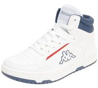 Kappa Mixte Code de Style : 243317 Hailes Unisexe Basket, Blanc/Bleu Marine, 43 EU