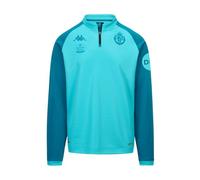 Kappa MUZIRA Pro Real Valladolid Sweat-Shirt d'entraînement conçu pour Offrir Confort et Performance | Couleur : Turquoise Curacao/Bleu pétrole | Idéal pour Vos Sessions Sportives | L