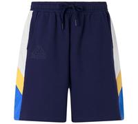 Kappa Padel Ferud T-Shirt Technique Confortable et Stylé, Blanc et Vert Fluo et Bleu Twilight, Taille M