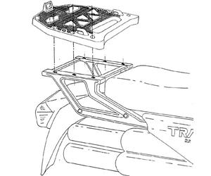 Kappa - PIASTRA posteriore Specifica per Bauletto monokey Honda transalp 600 '88/' 96