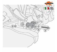 KAPPA PL1121KIT Adaptateur Pour Montage KL1121 Sur CB500X à Partir De 2017
