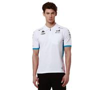 Kappa - Polo Adram BWT Alpine F1 Team 2024 pour Homme - Blanc - Taille M