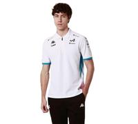 Kappa - Polo Adrem BWT Alpine F1 Team 2024 pour Homme - Blanc - Taille M