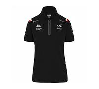 Kappa Polo Femme Asham BWT Alpine F1 Team Officiel Formule 1 (S, Noir)