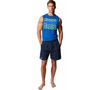 Kappa Pyjama pour homme en coton court - Pyjama d'été léger à manches courtes - Ensemble de sport