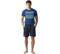 Kappa Pyjama pour homme en coton court - Pyjama d'été léger à manches courtes - Ensemble de sport, 26136 Royal, L