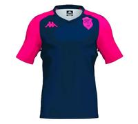 Kappa Rugby Maillot d’Entrainement Stade Français Paris Marine et Rose (FR/ES, Alpha/Lettres, TG, Taille Normale, Taille Normale, Bleu/Rose)