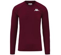 Kappa sous Maillot Manches Longues Vurbat T-Shirt, Rouge Grenat, M Hommes