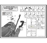 KAPPA SUPPORT DE TOP CASE SUZUKI GSX 1300R HAYABUSA (08-15) ( SANS PLATINE )