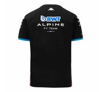 Kappa - T-Shirt Adiry BWT Alpine F1 Team 2024 pour Garçon - Noir - Taille 10Y