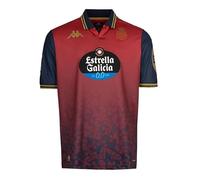 Kappa T-Shirt de Sport Officiel 2025/2026 Rouge/Bleu DK/Gold SPONSOR1 | Technologie Hydro-Way Protection, Tissus recyclés et Logos thermofusionnés | 8Y