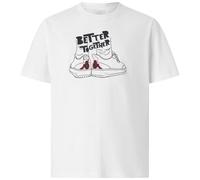 Kappa - T-Shirt de Sport pour Homme en Jersey avec col Rond, Manches Courtes, Ajustement régulier et Graphique imprimé sur la Poitrine, Style décontracté et Polyvalent, Blanc, Taille L