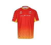 Kappa T-Shirt Kombat BWT Alpine F1 Team Fernando Alonso GP Espagne Officiel Formule 1 - Rouge - XXL