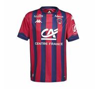 Kappa T-Shirt Officiel Clermont 2025/2026 Red DK/Blue MD Cobalt Sponsor | Technologie Hydro-Way Protection, Tissus recyclés et Logos thermofusionnés | 10 Ans
