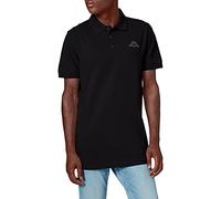 Kappa Unisex Polo Shirt Women Men 303173 Black, Größe Bekleidung:XL