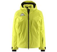 Kappa - Veste Rembourrée Homme en Tissu Stretch Slim Fit Imperméable 10000 mm, Capuche Amovible, Zip de Ventilation, Logo Omini Brodé