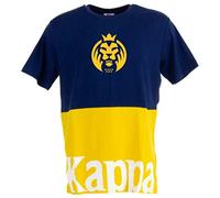 Kappa X MadLions Authentic Sand Carrency Madlions T-Shirts Homme, Bleu/Jaune/Blanc, XS