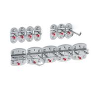 Kappes Assortiment de porte-outils 12-pcs.revêtu plastique p. panneaux perforés 9 croch Quantité:1