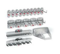 Kappes Assortiment de porte-outils 18-pcs. revêtu plastique p. panneaux perforés 7 croc Quantité:1