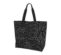 KAPPTYY Abstrait Science Chimie Illustration 3D Imprimé Sac à Bandoulière Pour Femme Grand Sac Fourre-Tout Réutilisable Sac À Main Tendance Pour Voyage Shopping