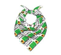 KAPPTYY Bandana imprimé « I Love Garbage Trucks » en polyester imprimé - 55,9 cm - Pour cheveux, tête, cou - Cadeau de w nd côtier