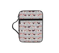 KAPPTYY Beagle Patterns Étui léger avec emplacements pour stylos et poches zippées pour ordinateur portable et tablette Motif Beagle