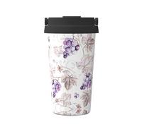KAPPTYY Belle tasse à café réutilisable avec couvercle, tasse à café tendance en acier inoxydable pour boissons chaudes et froides, cadeau idéal