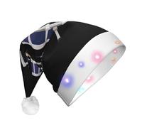 KAPPTYY Chapeau de Père Noël Jazz Drum - Chapeaux de Noël pour adulte - Unisexe - En peluche - Amusant