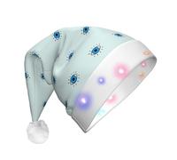 KAPPTYY Chapeau de Père Noël mauvais œil, chapeau de Noël unisexe en peluche lumineuse et drôle