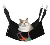 KAPPTYY Color Woman Hamac lit double face à suspendre pour animal domestique avec sangles réglables et crochets métalliques