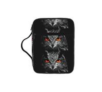 KAPPTYY Étui léger pour la Bible avec emplacements pour stylos et poches zippées, sac de rangement portable pour ordinateur portable et tablette Motif hibou