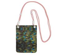 KAPPTYY Étui universel pour téléphone portable avec impression paon frais - Pochette universelle pour téléphone portable - Poche gadget - Convient à n'importe quel téléphone - Rose