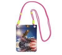 KAPPTYY Étui universel pour téléphone portable, motif drapeau américain des États-Unis, motif aigle, pochette pour téléphone portable, convient à n'importe quel téléphone