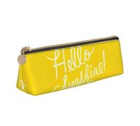 KAPPTYY Goodlooking Hello Sunshine School Trousse à crayons à grande ouverture, légère et spacieuse avec fermeture éclair, blanc, Taille unique, Organiseur de sac