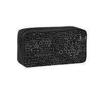 KAPPTYY Grande trousse à crayons avec illustration abstraite de la science chimie imprimée en 3D, durable à fermeture éclair avec poignée, pour le bureau, l'université, le journal