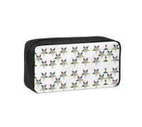 KAPPTYY Grande trousse à crayons imprimée étoiles de l'Est, trousse durable à fermeture éclair avec poignée, pour bureau, université, journal