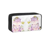 KAPPTYY Grande trousse à crayons imprimée papillon, trousse durable à fermeture éclair avec poignée, pour bureau, université, journal