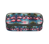 KAPPTYY Grande trousse à crayons originale de grande capacité avec motif flamants roses pour adultes, Noir , Taille unique, Organiseur de sac