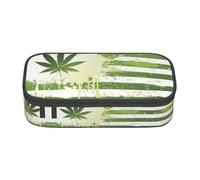 KAPPTYY Grass Pot Leaf Original Grande trousse à crayons grande capacité Organiseur portable Esthétique Fournitures pour adultes, Noir , Taille unique, Organiseur de sac
