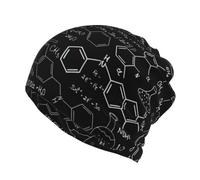 KAPPTYY Guêtres d'hiver 3D abstraites scientifiques chimie illustration 3D cache-cou cache-cou pour homme/femme bonnet avec écharpe et masque noir