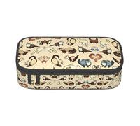 KAPPTYY Hairy Ferret Trousse à crayons originale de grande capacité pour adultes, Noir , Taille unique, Organiseur de sac