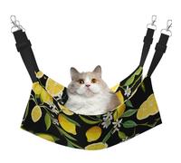 KAPPTYY Hamac double face à suspendre avec sangles réglables et crochets en métal Jaune citron