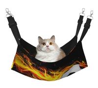 KAPPTYY Hamac lit double face à suspendre pour animal domestique avec sangles réglables et crochets en métal